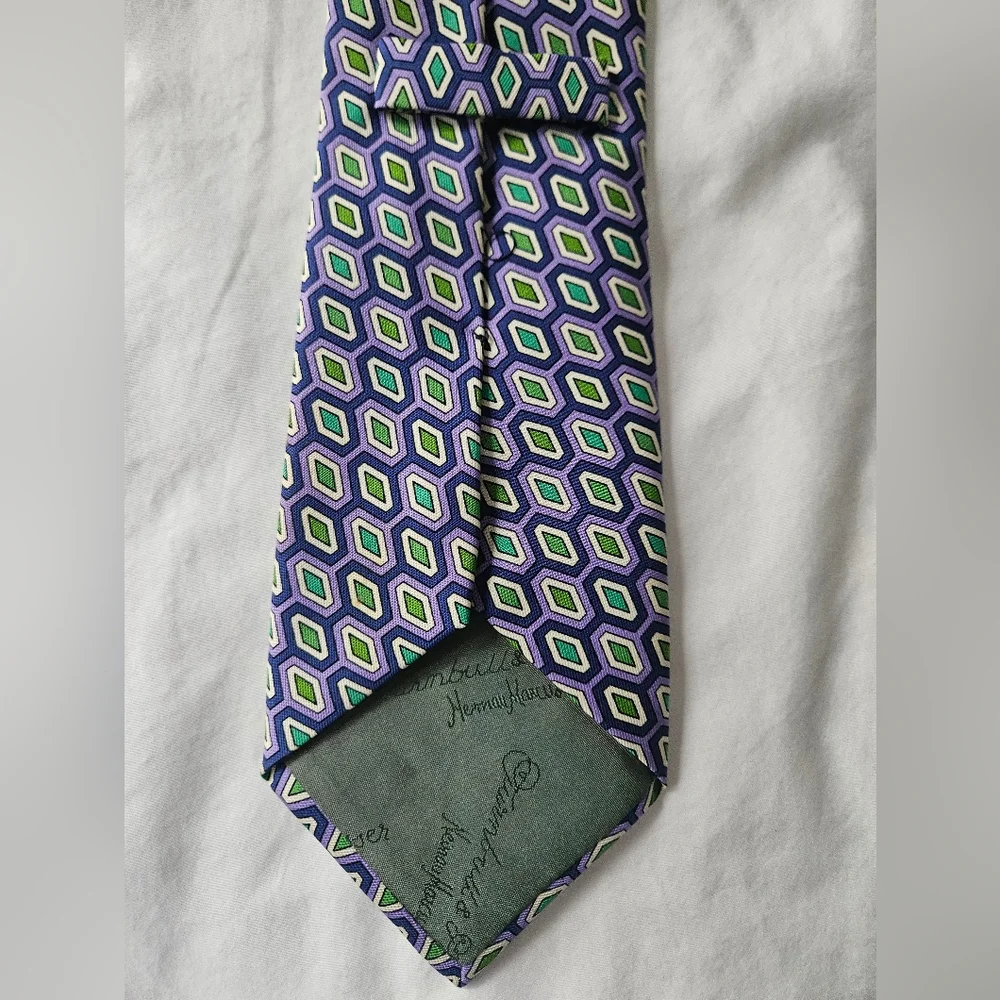 TURNBULL & ASSER For Neiman Marcus Graphic Silk Tie